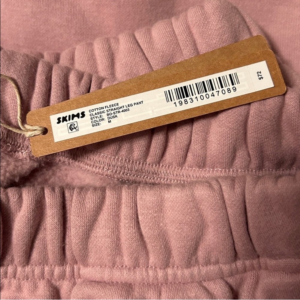 NWOT. SKIMS  Cotton Fleece Classic Straight Leg Pant - Picture 2 of 4
